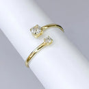 Anel Feminino Ajustável Banhado a Ouro