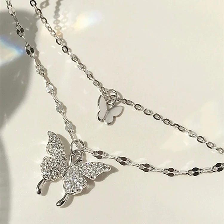 Colar Borboleta Prata 925 (Ganhe de brinde a Corrente Borboleta)