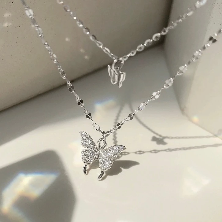 Colar Borboleta Prata 925 (Ganhe de brinde a Corrente Borboleta)