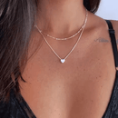 Kit Colar Amor Duplo – Corações Banhados em Ouro 18K e Prata 925