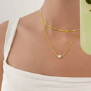 Kit Colar Amor Duplo – Corações Banhados em Ouro 18K e Prata 925