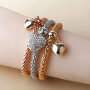 Kit 3 Pulseiras Majeste Ouro Rose  & Prata